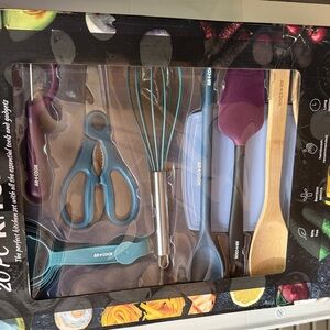 R+Co Essential Kitchen Utensil Set - Teal and Purple